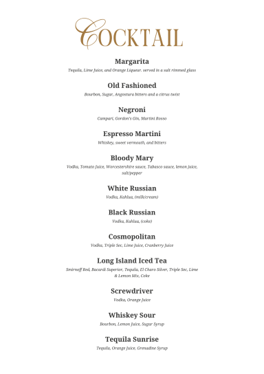 COCKTAILS